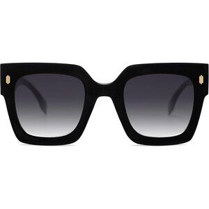 🔥 Square Retro Women Black Vintage Oversized Luxury Large Sunglasses Eyewear